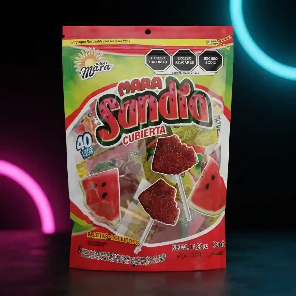Bombón Mara Sandía — Caja x 40 und