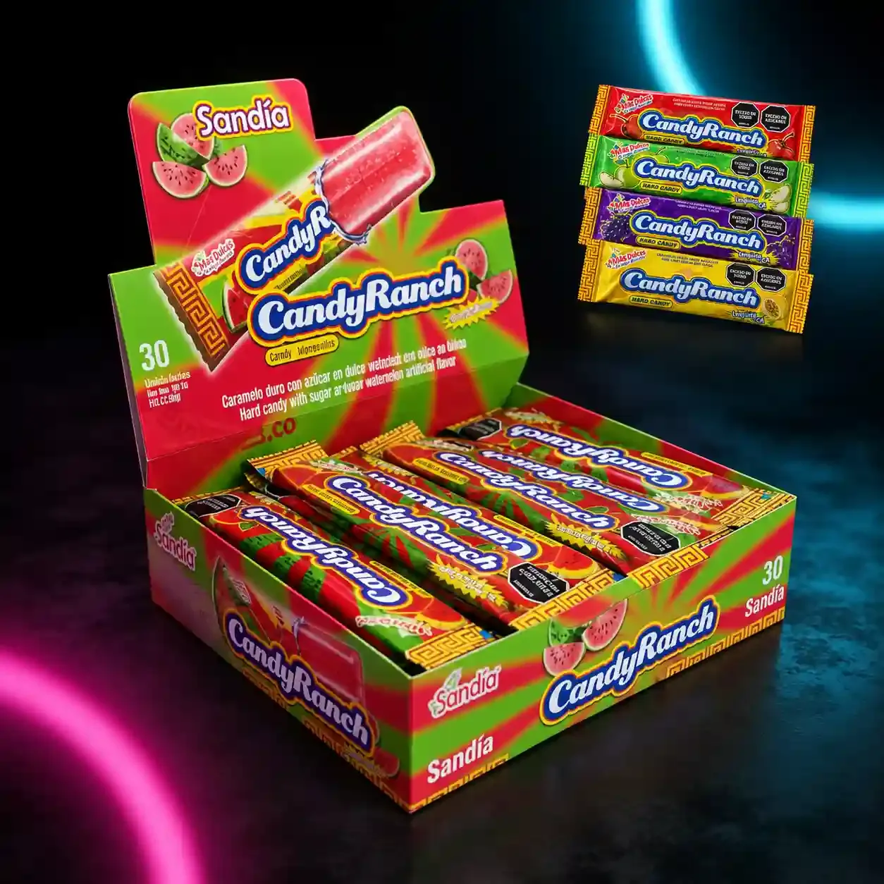 Candy Ranch — Ocho sabores, todos al mismo precio. Elige el que quieras