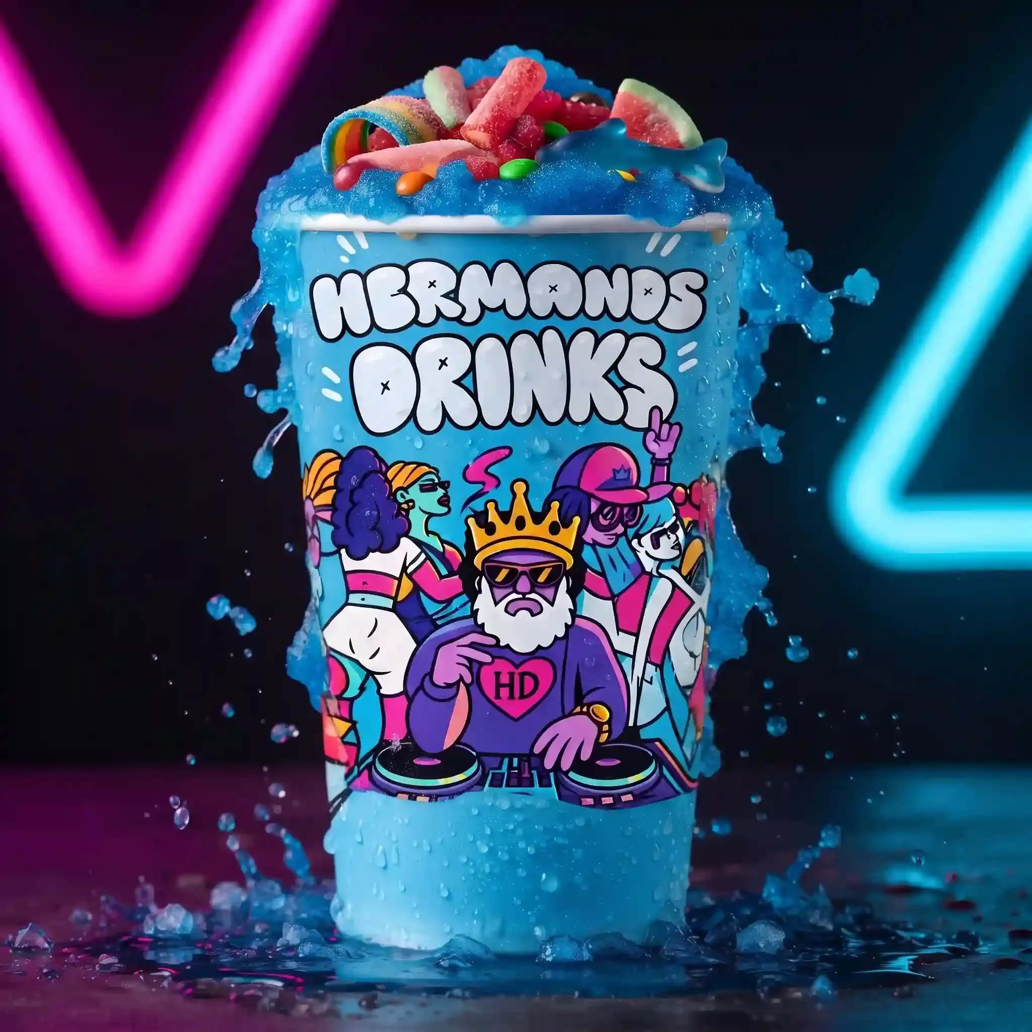 Mora Azul — granizados de Hermanos Drinks, con o sin licor