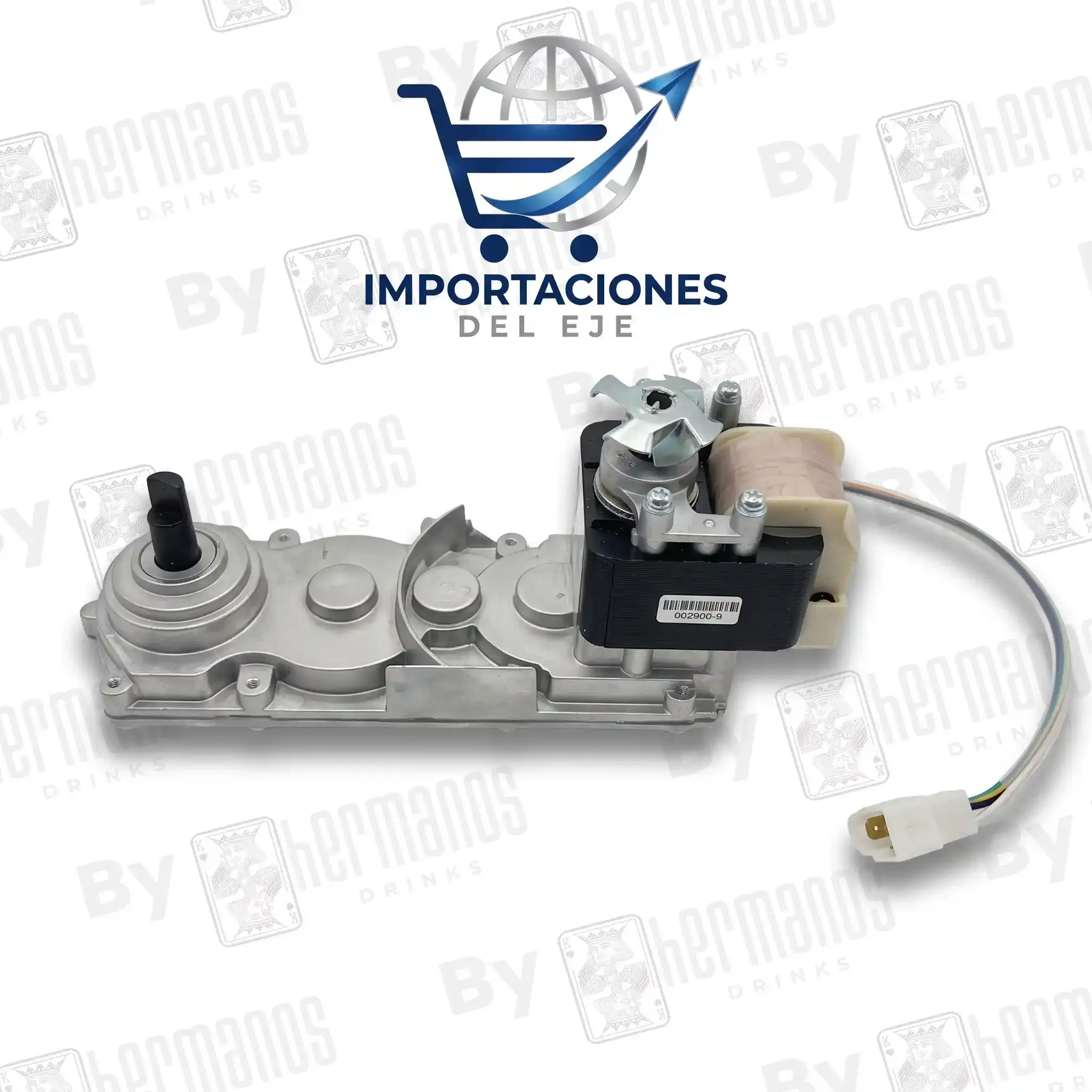 Moto Reductor — Motor con reductora: es el que hace girar el aspa dentro del cilindro, despacio y con fuerza