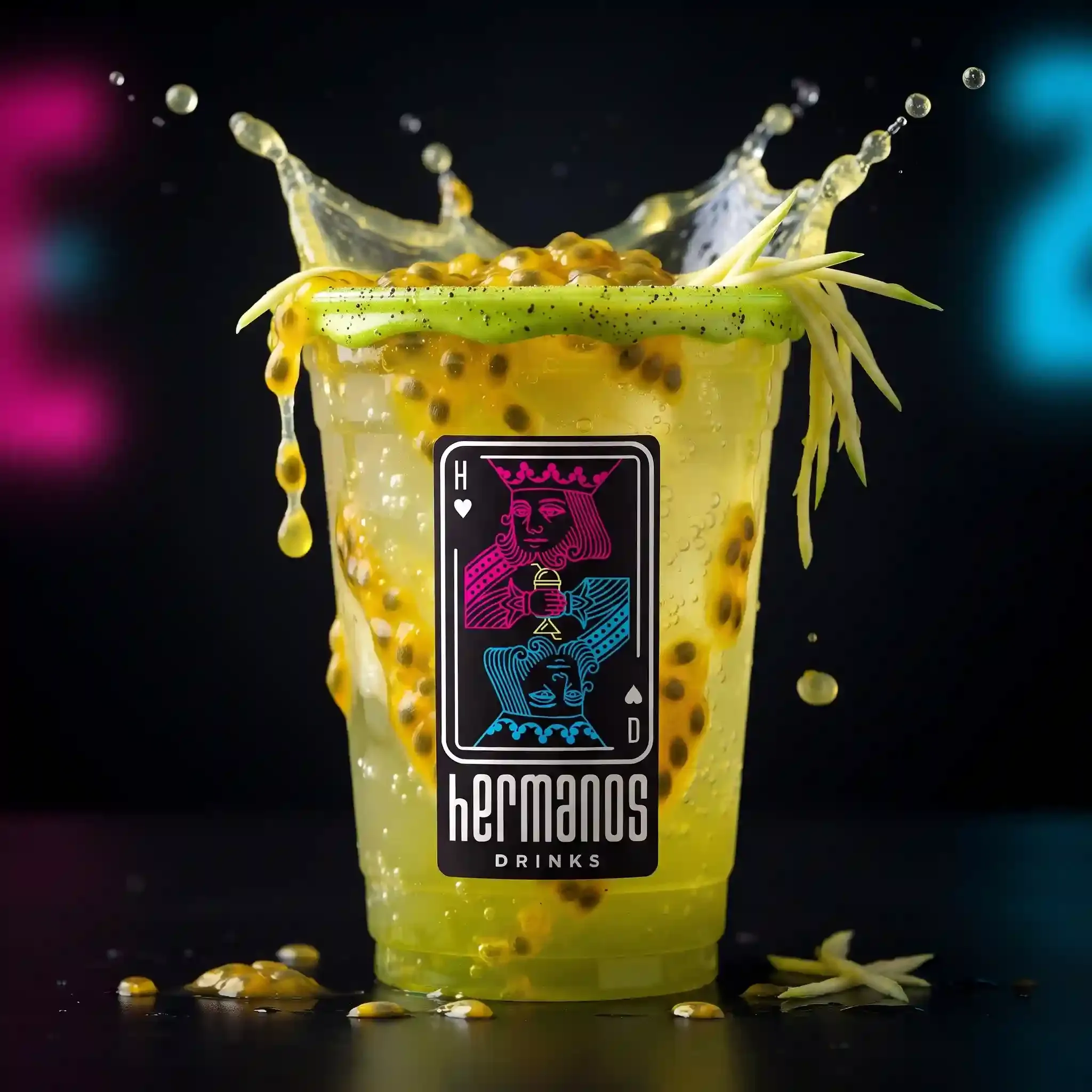 Soda de Maracubiche — sodas saborizadas de Hermanos Drinks, con o sin licor